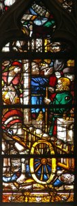 Window depicting a scene from the life of St Nicholas