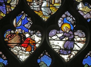 Window depicting Jesus walking on the water with St Peter
