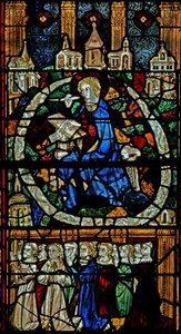 Virgin Mary at the Annunciation (Window W12) by French School