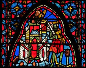 Window w15 Holy Relics: Heraclius Before the Miraculous Sealed Gate at Jerusalem