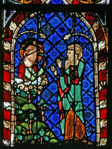 Window w17 depicting God instructs Noah to build the Ark