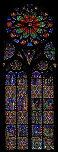 Window w17 depicting the Creation and Genesis by French School