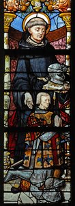 Window depicting St Guillaume and Guillaume de Montmorency by French School