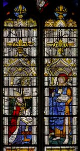 Window w1 depicting St John the Baptist and the donor Jean Barton by French School