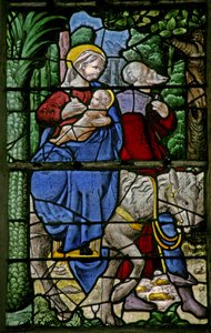 Window w1 depicting the Flight into Egypt
