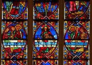 Window depicting the Last Supper by French School