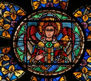Window w201 depicting an angel