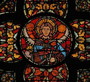 Window w201 depicting an angel