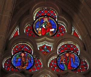Window depicting the Virgin and Child