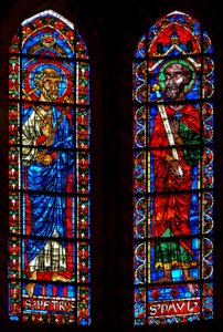 Window w202 depicting St Peter and St Paul
