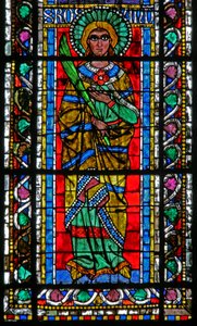 Window w202 depicting St Roswind by French School