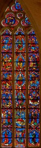 Window depicting the Tree of Jesse and the Childhood of Christ by French School