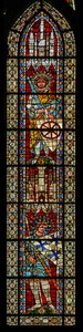 Window w203 depicting St George and St Innocent by French School