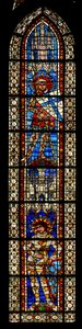 Window w203 depicting St Maurice and St Victor by French School