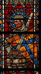 Window w203 depicting St Sebastian by French School