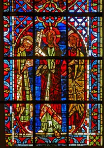 Window depicting St Peter is Given the Key by Christ in the Presence of St Paul