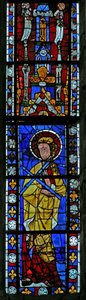 Window depicting an Apostle by French School