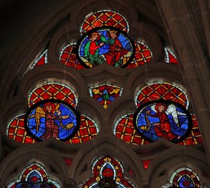 Window depicting the Coronation of the Virgin