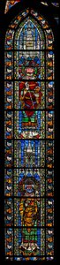 Window w205 depicting St Amande and St Just by French School