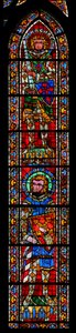 Window w205 depicting St Marcus and St Acacius by French School