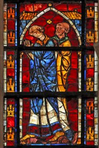 Window depicting two figures