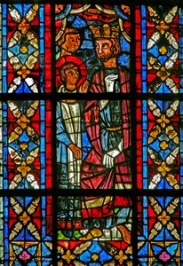 Window depicting St Savinien Before Aurelian by French School