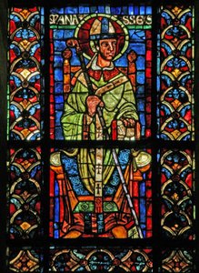 Window w210 depicting Bishop Manasses by French School