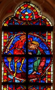Window depicting the martyrdom of St James
