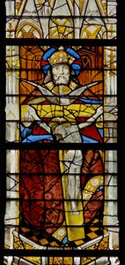 Window depicting the Trinity by French School