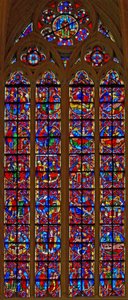 Window depicting St Denis and St Vincent by French School