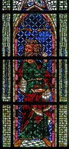 Window depicting Gaspard by French School