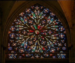 Window depicting the Tree of Jesse (rose window - internal)