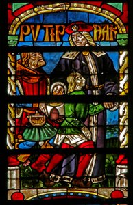 Joseph is sold to Potiphar by French School