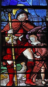 Window depicting St Roche by French School