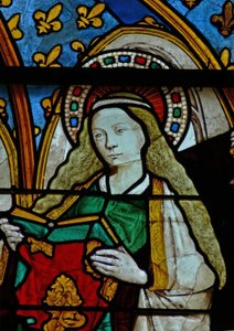 Window depicting the Virgin Mary at the Annunciation by French School
