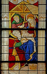 Window depicting the Adoration of a Magus