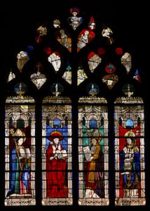 Window depicting the Four Church Fathers