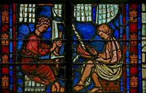 Window 37 depicting the furriers by French School