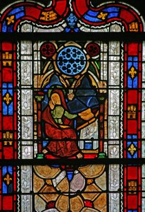 Window depicting St John by French School