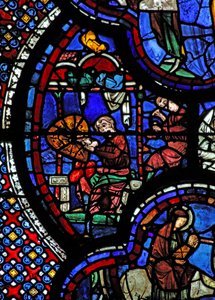 Window W48 Depicting the Donors - The Armourers by French School
