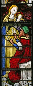 Window depicting St Luke by French School