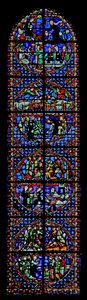 Window depicting scenes from the Life of Christ by French School