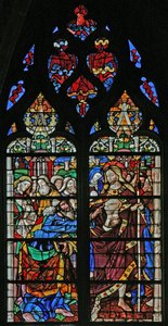 Window depicting the Doubting St Thomas