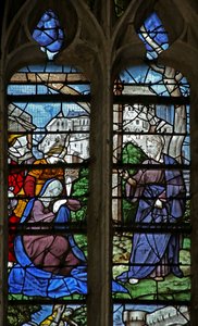 Window depicting Christ Bids Farewell to His Mother
