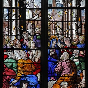 Window depicting Pentecost by French School