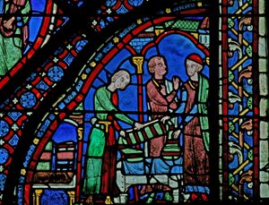 Window W5 Depicting Donors - Drapers by French School