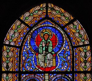Window depicting the Virgin Mary by French School