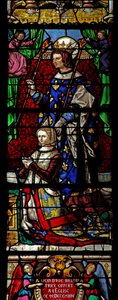 Window depicting St Louis with a Montmorency donor