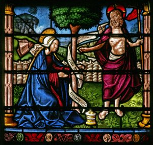 Window depicting a Resurrection scene: Noli Me Tangere