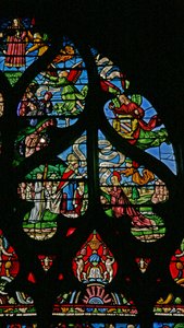 Window depicting a scene from the life of St Mary Magdalene - the saint